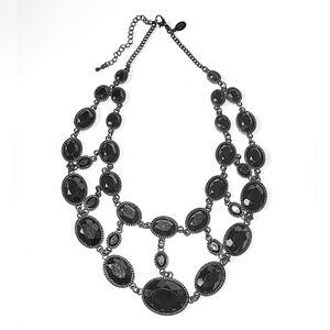 COOKIE LEE FAUX ONYX FESTOON STATEMENT NECKLACE - VICTORIAN WHIMSIGOTH